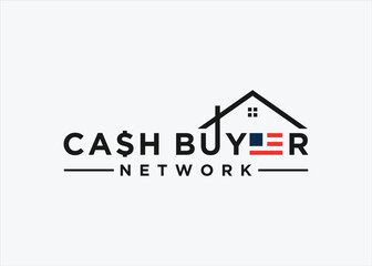 Fototapeta premium american house logo design vector silhouette illustration