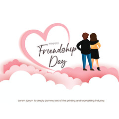 Friendship day social media post banner poster flyer template