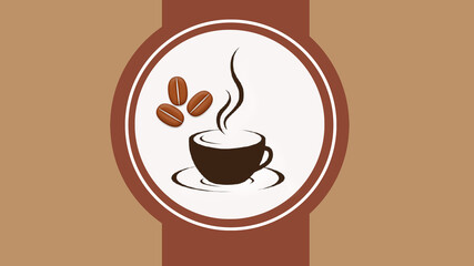 cup of coffee, logo cup coffe , circle coffe desain 