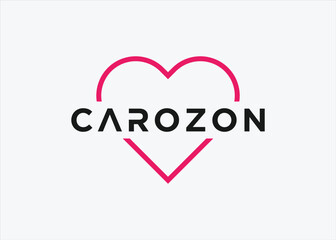 heart logo design vector silhouette illustration