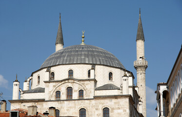 Fototapeta na wymiar Located in Bolu, Turkey, Yildirim Beyazit Mosque was built in the 14th century.