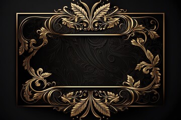 black and gold luxury background generated by ai