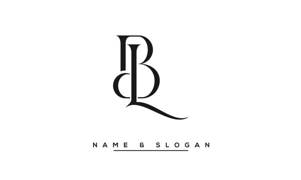 BL,  LB, B,  L  Abstract  Letters Logo  Monogram