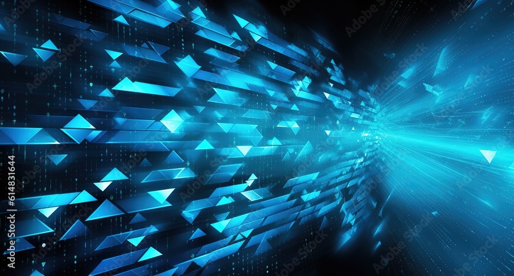 Poster futuristic data flow, data transfer technology. cyberpunk, big data and cybersecurity. cyberspace, b