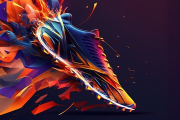 light sports shoes background generated by ai
