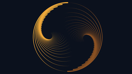 Abstract golden ring for mindfulness exercise.  