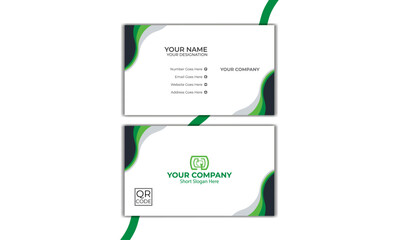 Rectangle Double-Sided Business Card With Creative Design