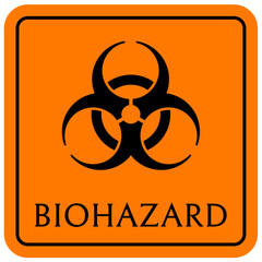 Biohazard warning sign and labels