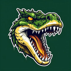 Logo mascot Crocodile face
