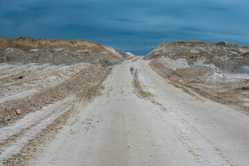 Waste of the chemical industry. Unreal fantastic landscape.