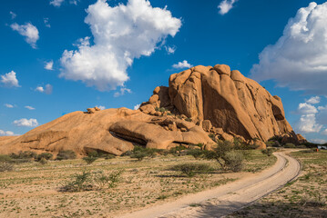 Fototapeta na wymiar Spitzkoppe, unique rock formation in Damaraland, Namibia.