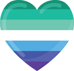 GAY heart color flag .
