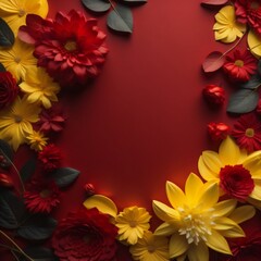 red and yellow flowers