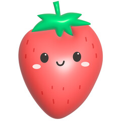 cute strawberry 3d