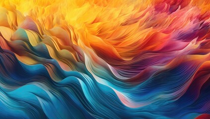 Vibrant Moving Colors: a Dynamic Display of Colorful Waves