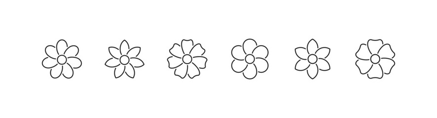 Flower icon set. Vector EPS 10