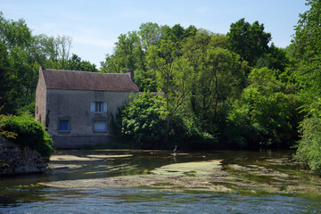 Loiret river in Saint-Hilaire-Saint-Mesmin village.	