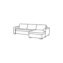 sofa chair furniture logo template design vector, interior design logotype symbol