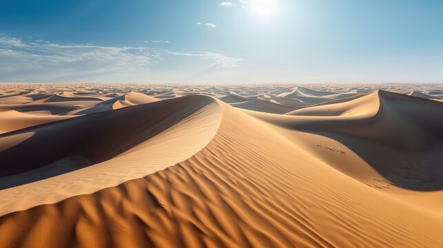 sand dunes in the desert HD 8K wallpaper Stock Photographic Image