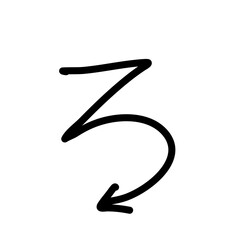 Hand drawn creative arrows.