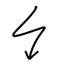 Hand drawn creative arrows.