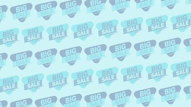 Background for commercial. Big sale.Looped animation.Translucent. Blue Green.