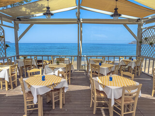 Seaside terrace of restaurant