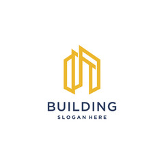 Building logo vector with modern idea concept