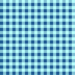 Gingham seamless pattern.Blue background texture. Checked tweed plaid repeating wallpaper. Fabric design.