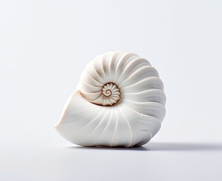 Isolated shells with white Background. created with Generative AI technology created with Generative AI technology