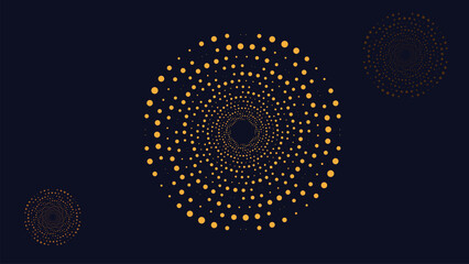 Fototapeta premium abstract background with circles in golden dotted mandala design style background