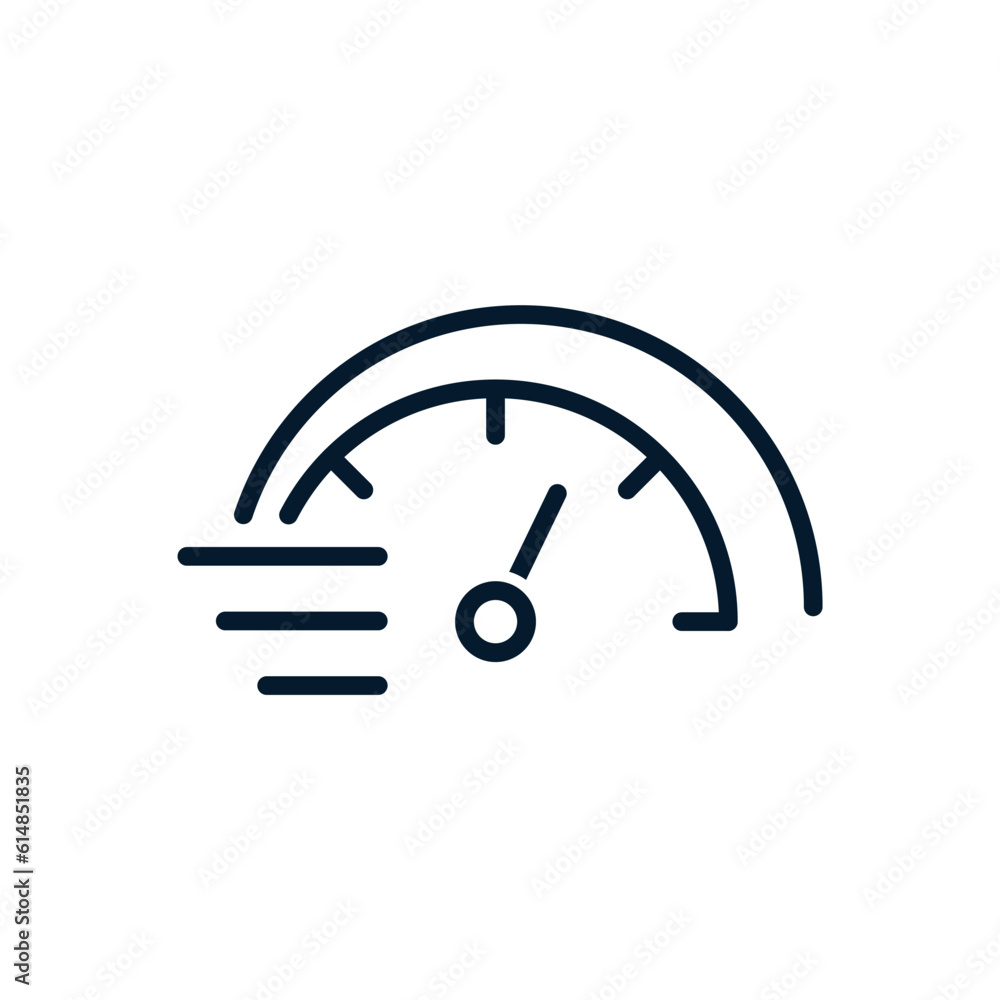 Poster speedometer. the concept of productivity improvement. vector icon isolated on white background.