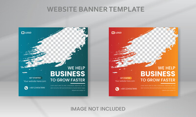 Digital Business Marketing Banner for Social Media Post Template Design