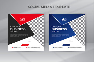 Modern Business Social Media Design Template Premium Vector