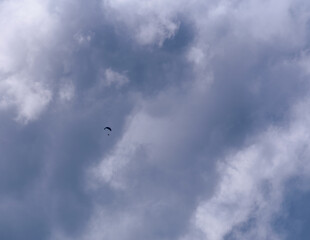 paragliding in the sky