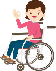 woman in wheelchair patient and nursing