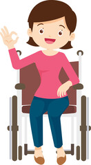 woman in wheelchair patient and nursing