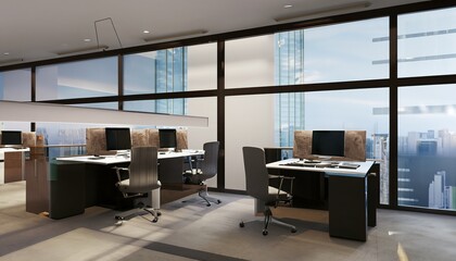 commercial interior design, home office interior design, office lobby with window view