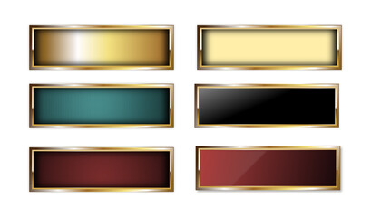 Fototapeta premium Gold Metalic Frame Banner