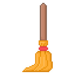 Pixel Illustration of a broom
