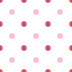 Pink and White Large Polka Dots Pattern Repeat Background