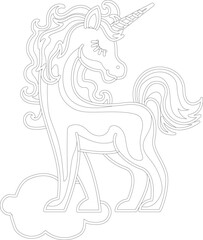 Cartoon Unicorn Vector Graphic