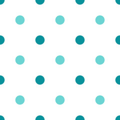 Blue and White Large Polka Dots Pattern Repeat Background