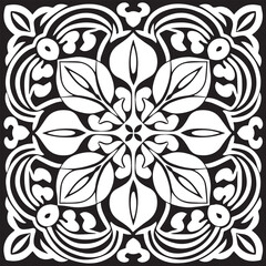 Coloring Book Page with Mandala , Coloring page outline of a cute Mandala , Vector