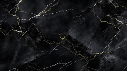 Immerse yourself in the sleek sophistication of a matte black marble floor texture, Generative AI