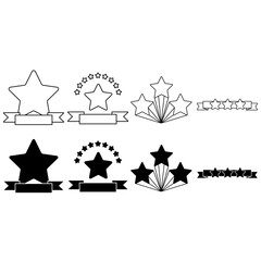 Star icon vector set. rating illustration sign collection. ranking symbol. assessment logo.