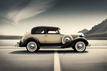 Fototapeta na wymiar Classic designs of vintage cars