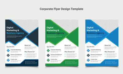 a bundle of 4 templates of a4 flyer, vector illustration template in A4 size, perfect for creative professional business, flyer in A4 template