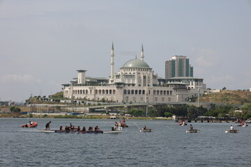 Canoe Rowing Competition held in Istanbul Küçükçekmece Lake