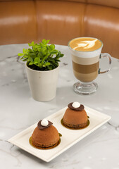 cup of tea and chocolate cake